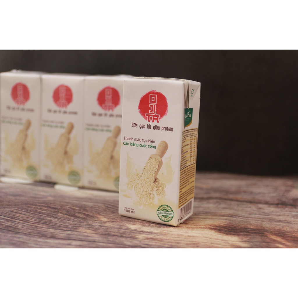 Thùng 30 hộp Sữa gạo lứt giàu protein Ojita 180ml