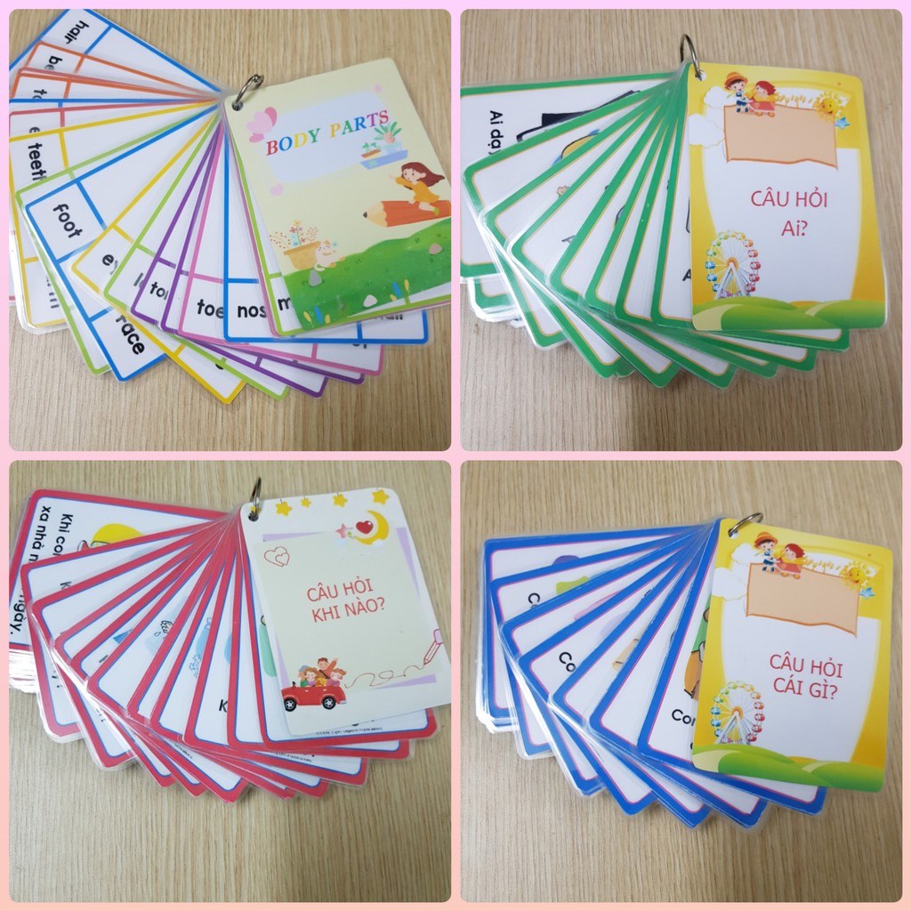 Học liệu Body Parts, Câu hỏi Ai/Khi nào/Cái gì/Ở đâu/Tại sao? - Học liệu đồ chơi giáo dục sớm Montessori