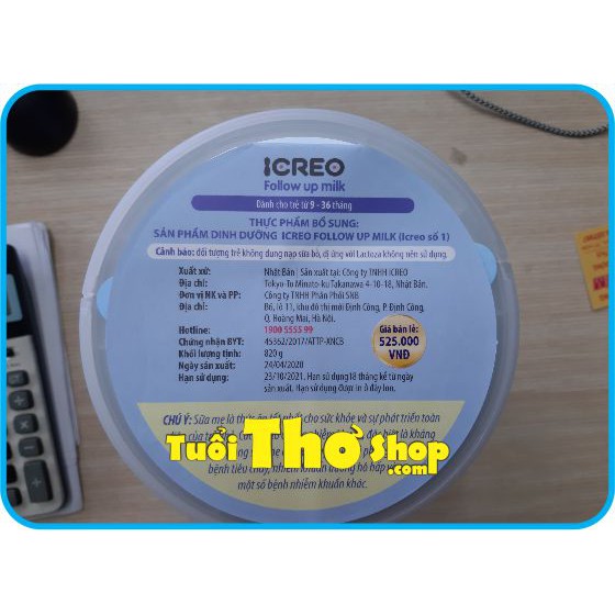 [DATE T08/22] Sữa Glico Icreo bước 1 nội địa Nhật 820G cho Bé 9 đến 36 tháng - Tuổi Thơ Shop