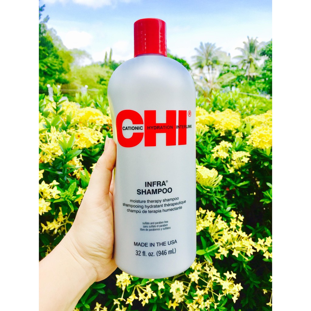 #chi_usa_chính_hãng_100% Dầu gội CHI Infra Shampoo dưỡng ẩm cho tóc khô và hư tổn 946ml