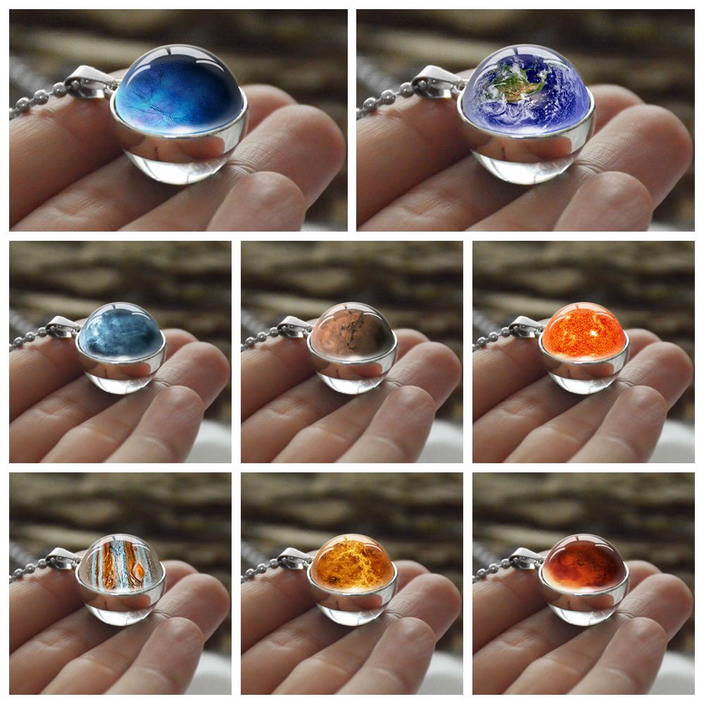 Dây chuyền mặt hình các hành tinh trong hệ mặt trời phong cách thời trang