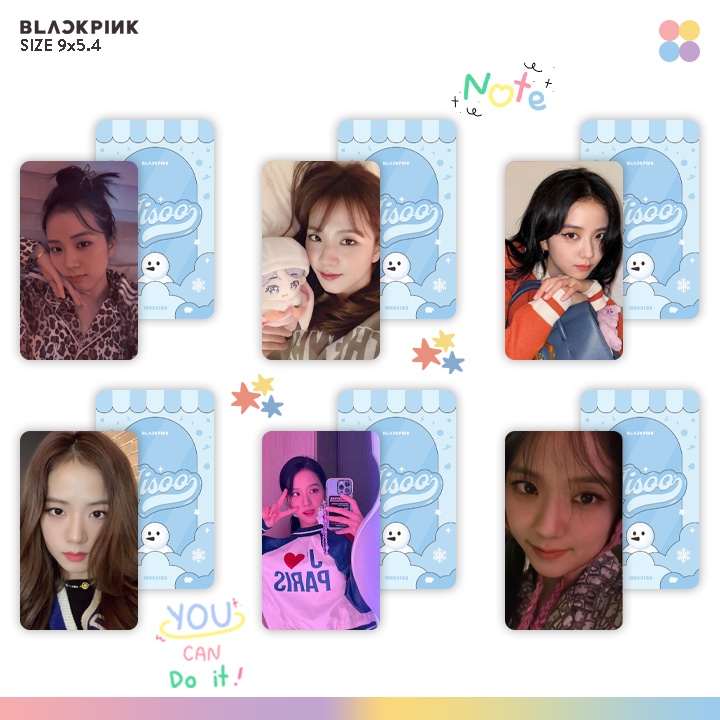 SET 6 CARD DESIGN BLACKPINK