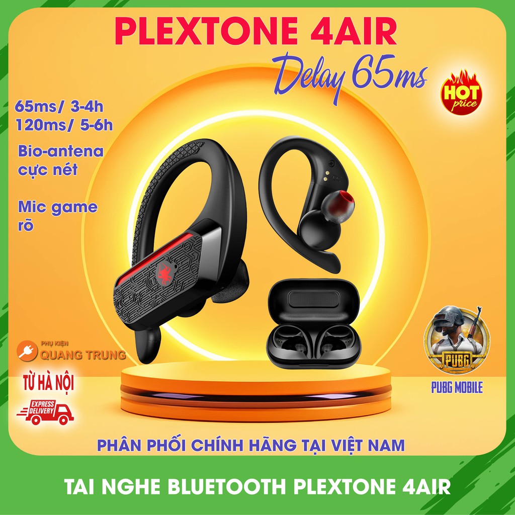 Tai nghe bluetooth plextone 4Air chính hãng,chuyên game,độ trễ tối đa 65ms