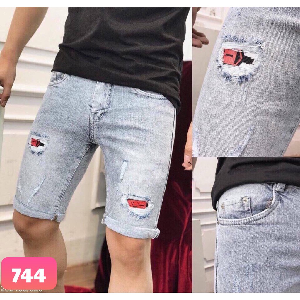 QUẦNSHORT JEAN NAM Quần Short Nam Cao Cấp Quần Short Jean Nam Rách Phong cách thể thao 774 two | BigBuy360 - bigbuy360.vn
