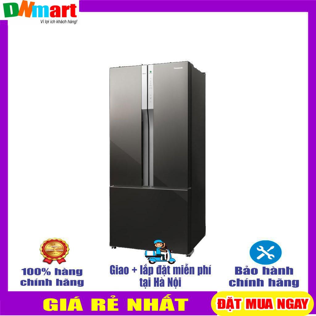 Tủ lạnh Panasonic NR-CY550HKVN inverter 3 cửa 494L, ngăn đá dưới, mặt kính{VẬN CHUYỂN MIỄN PHÍ + LẮP ĐẶT TẠI HÀ NỘI}