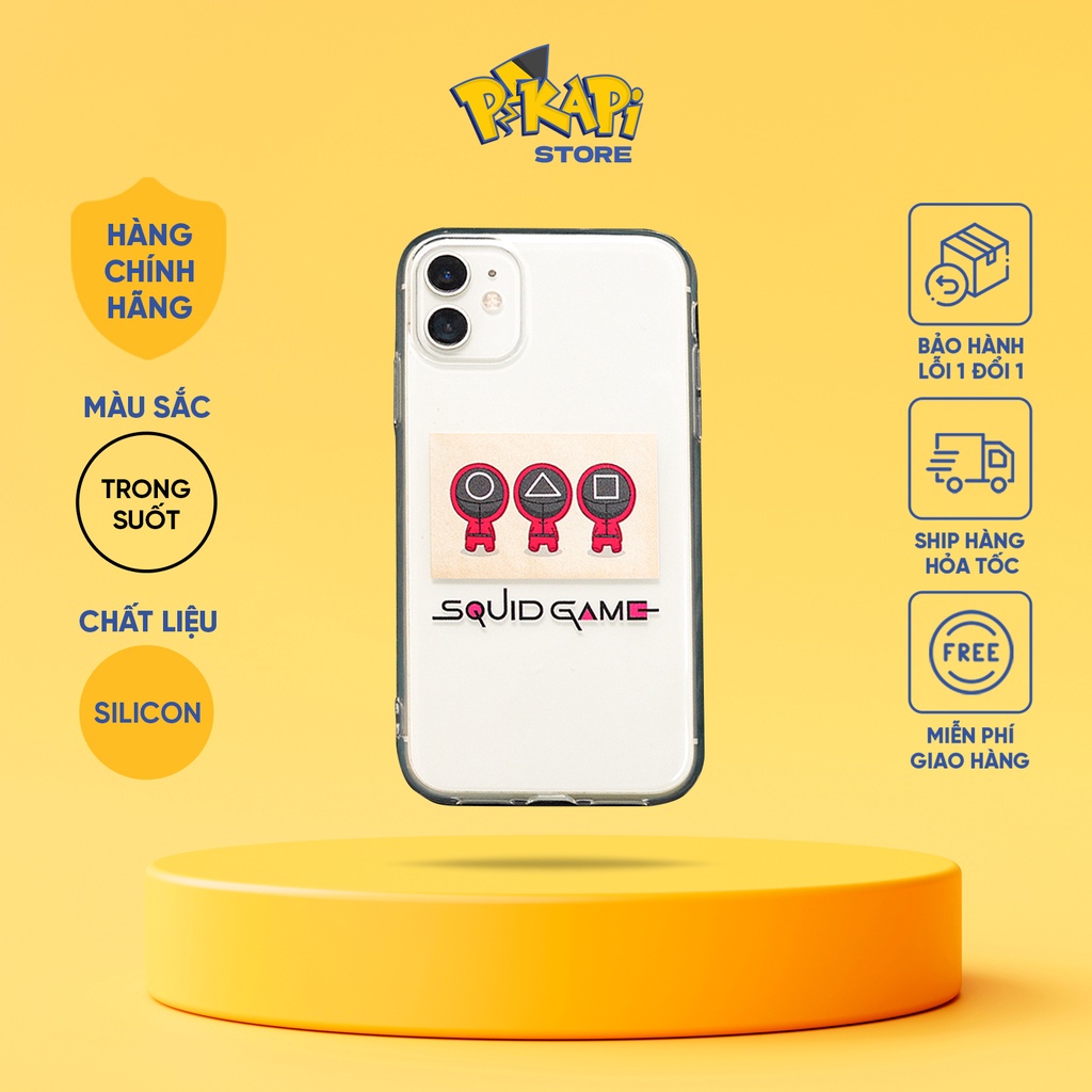Ốp lưng iP Squid Game thiết kế độc quyền PIKAPI, chống va đập cực tốt ốp xs max, pro max case ip silicon trong cao cấp