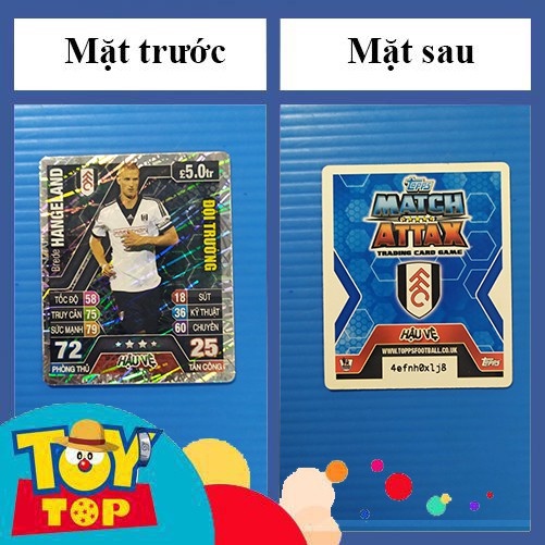 [1 thẻ] Thẻ cầu thủ bóng đá Poca Match Attax ngôi sao, đội trưởng 2011 - 2012, 2012 - 2013 2nd nhăn, xước nhẹ như ảnh