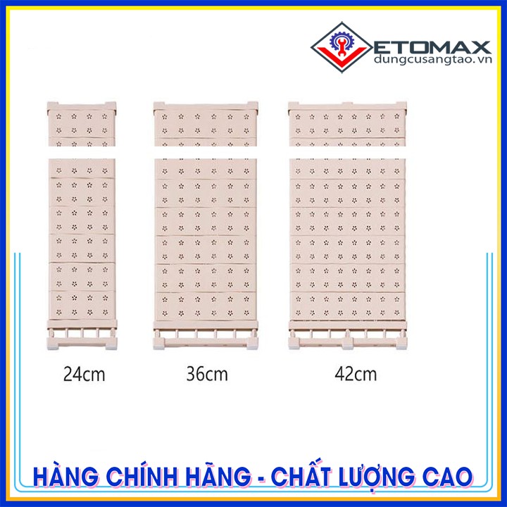 [Bản Rộng 42 CM] Kệ Chia Ngăn Tủ Quần Áo Thông Minh>>Thay Đổi Được Chiều Dài 46-75cm>>Không Cần Khoan