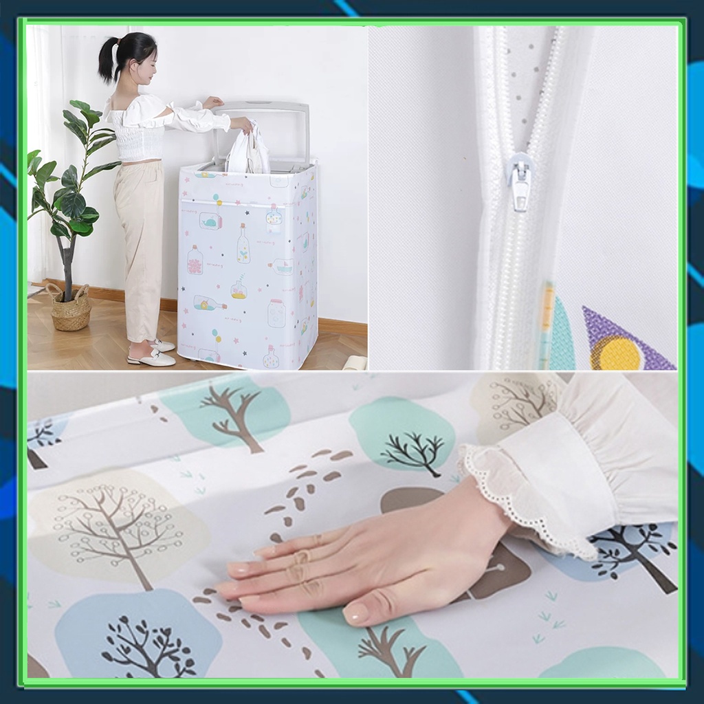 Bọc máy giặt vải dù,Tấm che phủ trùm máy giặt lồng cửa ngang trước trên đứng khăn túi áo máy giặt 7 9 10 kg chống nước