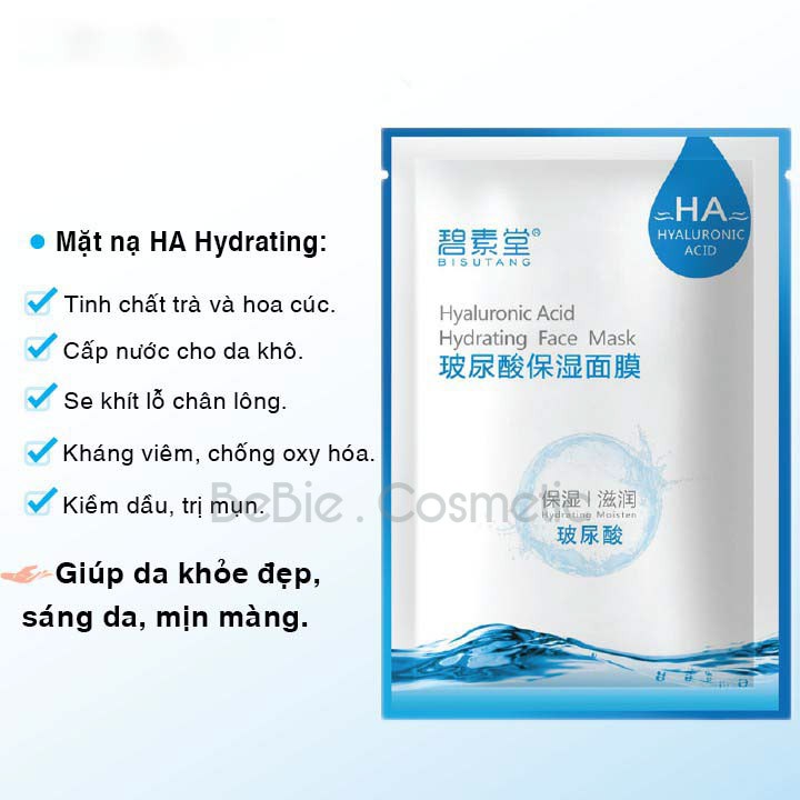 [MP048] Mặt nạ HA Bisutang cấp ẩm da khô, se khít lỗ chân lông, ngừa mụn Nội địa Trung - BeBie Cosmetic