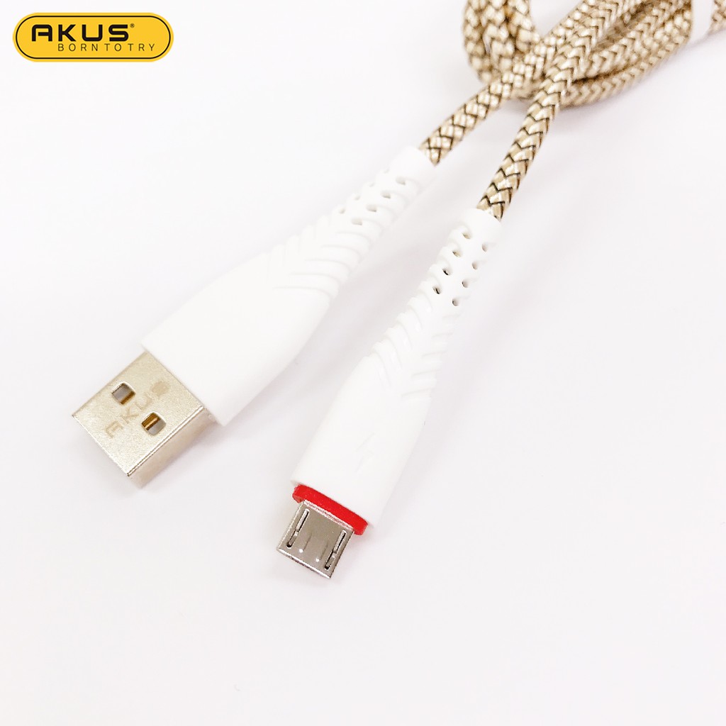 [ Bảo Hành 1 Năm ] Dây cáp bọc dây dù Micro USB 1.2M AKUS - D313