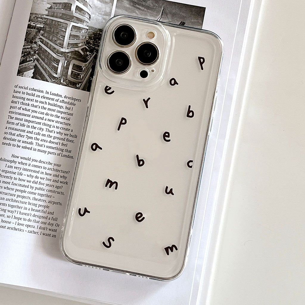 Ốp Điện Thoại TPU Trong Suốt In Chữ Tiếng Anh Đơn Giản Chống Trầy / Rơi / Bụi Bẩn Cho iPhone 11 14 13 12 Pro Max XR 7 8 Plus
