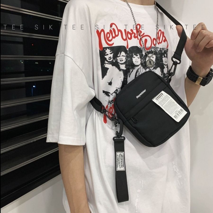 Túi đeo chéo mini nam nữ TEE SIK túi đeo vai unisex nhỏ gọn chất liệu vải Canvas chống nước nhiều ngăn TS12