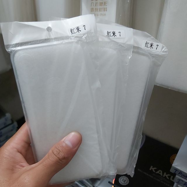 Bộ 3 chiếc ốp lưng cho xiaomi redmi 7 silicon trong suốt siêu mỏng(loại tốt)