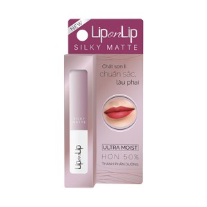 (KÈM QUÀ) Son Lì Siêu Mịn Dưỡng Tối Ưu Lip On Lip Silky Matte HỒNG CAM 2.2g (HSD:2023)