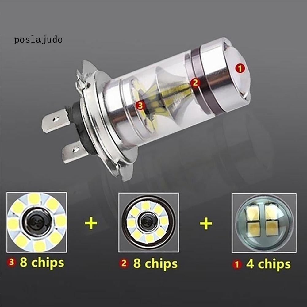 Đèn LED pha siêu sáng 100W H4 H7 20SMD thiết kế soi sương cao cấp