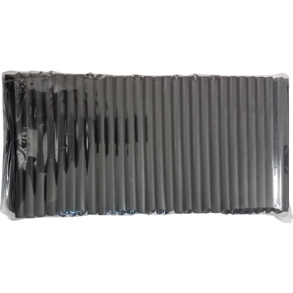 Bịch 500g Ống Hút Đen Nhựa Thẳng Phi 12, Ống Hút Topping Trân Châu, Thạch...