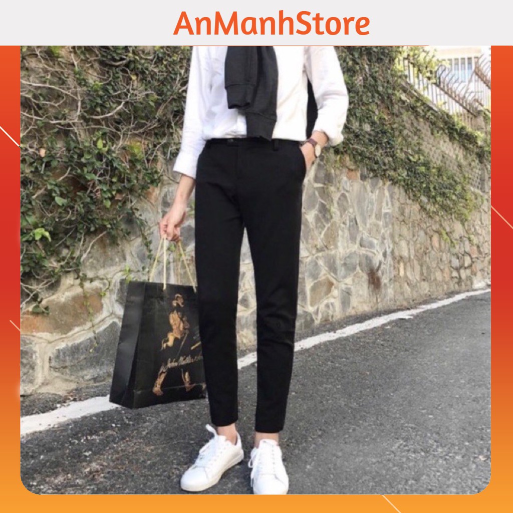 (6 MÀU) Quần vải nam dáng Hàn Quốc ống côn co dãn | BigBuy360 - bigbuy360.vn