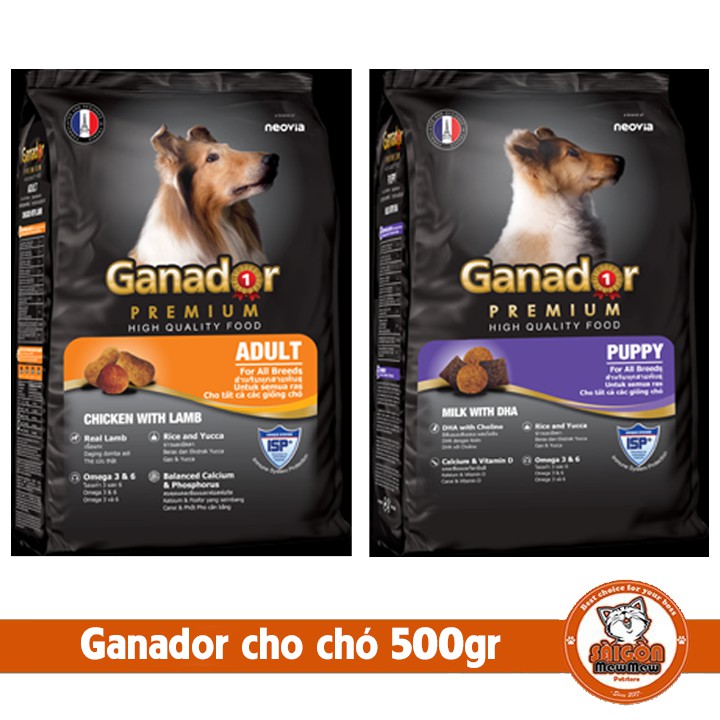 Thức ăn hạt cho chó Ganador 500gr