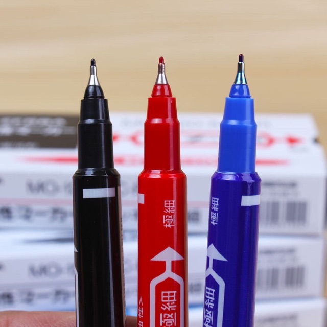 Hộp 10 chiếc bút dạ kính viết không bay màu trên mica, mặt kính