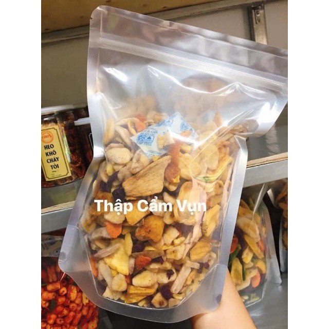 1 Kg Trái Cây Thập Cẩm Sấy Vỡ Đủ Vị, ngon giòn