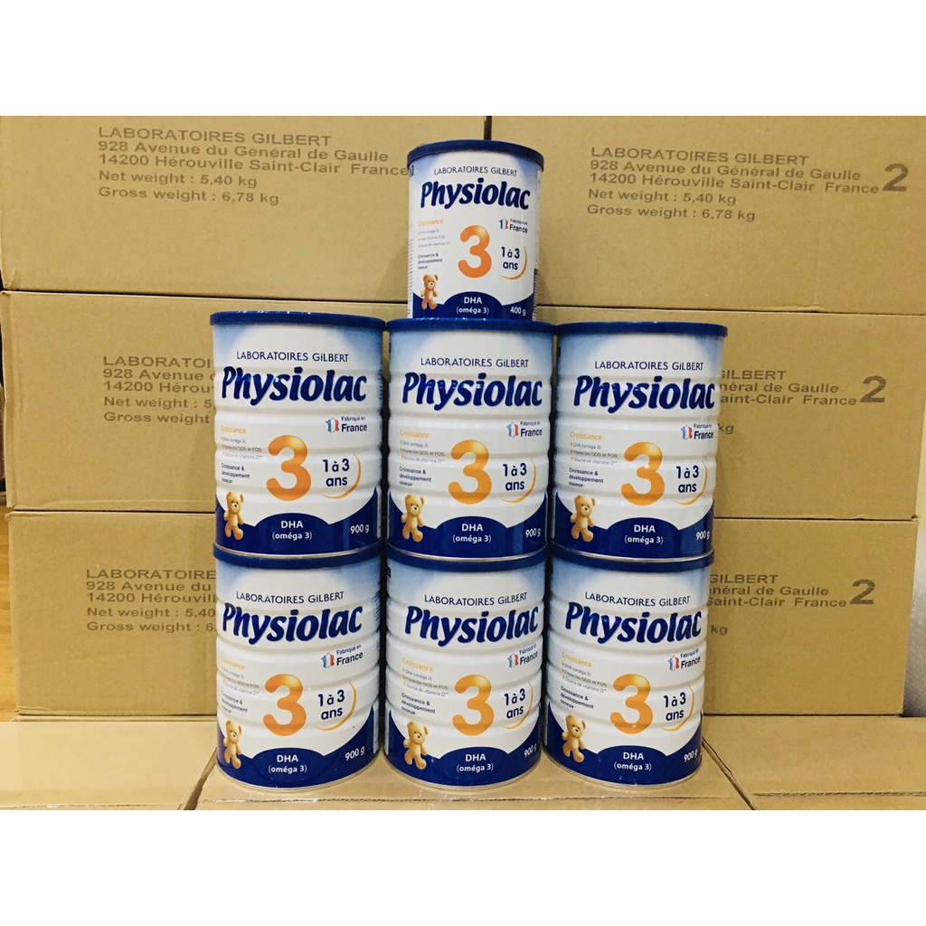 Sữa bột physiolac số 3 - 400g cho trẻ từ 1-3 tuổi. Sữa physiolac nhập nguyên lon từ pháp, sữa công thức cho bé