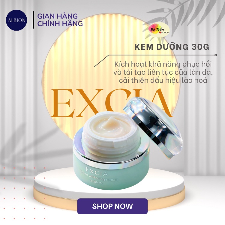 KEM DƯỠNG TRẮNG, TÁI TẠO DA CHỐNG LÃO HÓA VƯỢT BẬC EXCIA Replant Whitening Cream