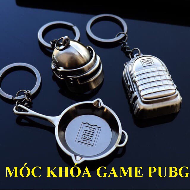 Móc Khóa Game PUBG- Mũ 3, Balo 3, Giáp 3, Chảo, Súng