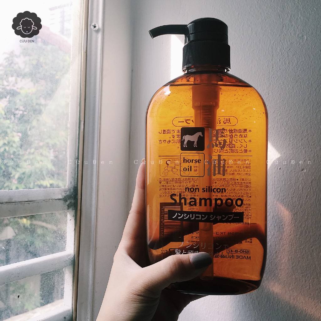 Dầu Gội và Dầu Xả Mỡ Ngựa Horse Oil Kumano Cosmetics JP 600ml