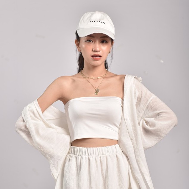 Áo quây croptop 2 lớp chống tụt iLEFT dáng ôm không có mút ngực A001