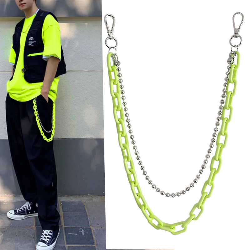 Dây Đeo Hông Bằng Nhựa Phát Quang Độc Đáo 226016 Dây Xích Đeo Quần Phong Cách Hiphop Đường Phố Cá Tính