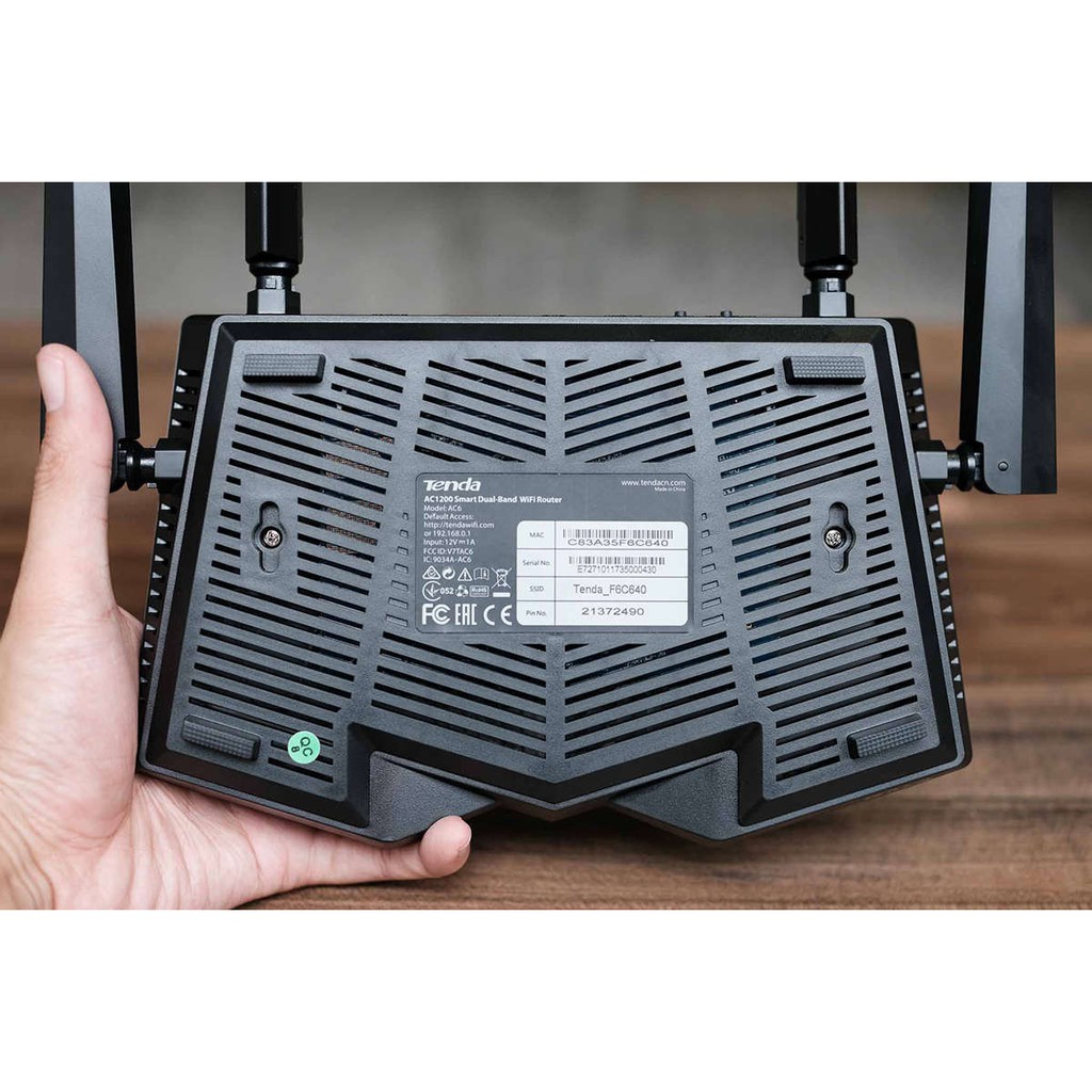 Phát WiFi Tenda AC6 - 300Mbp + 867Mbp 4 anten. Tốc độ lên tới 1167Mbps. Hàng Chính Hãng. Vi Tính Quốc Duy