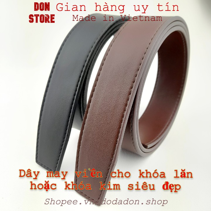 [HOT]Dây Lưng Nam Dây Trơn Da PU Cho Khóa Lăn ( Dây Không Mặt)