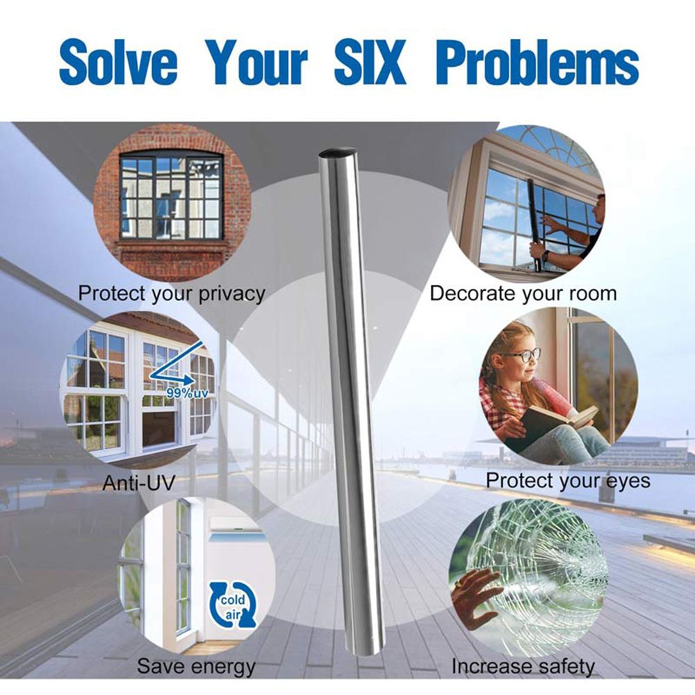 Miếng dán cửa sổ tráng gương bảo vệ sự riêng tư