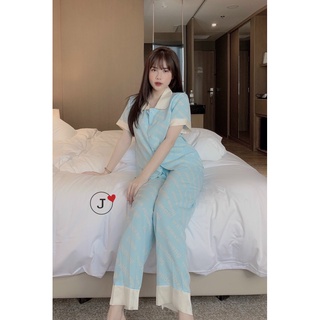 Đồ Ngủ Nữ Pyjama Tay Ngắn Lụa Mango Thiết Kế Cao Cấp