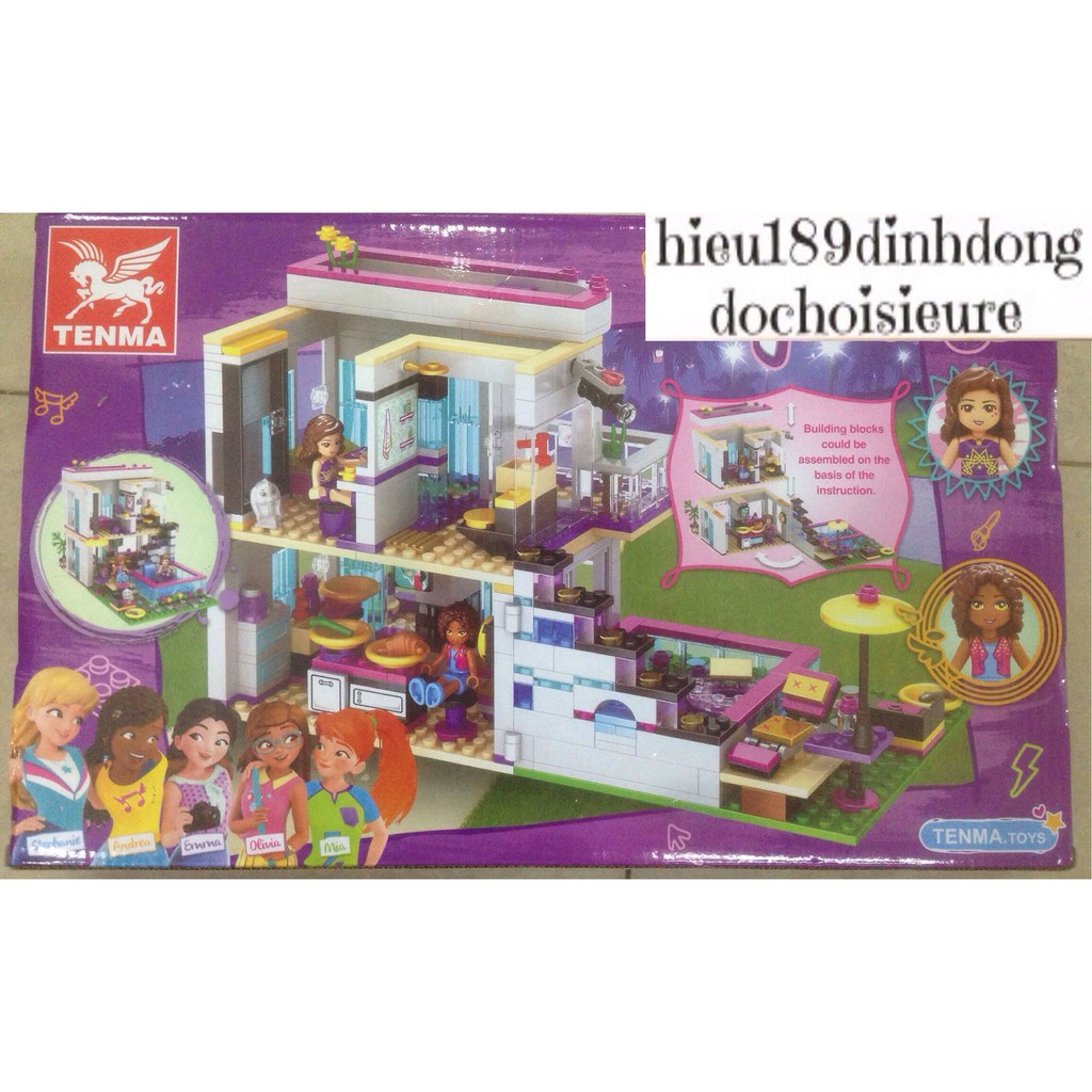 Lắp ráp xếp hình Lego Friends 10498 TM 3013: Biệt thự của ngôi sao Olicia (ảnh thật)