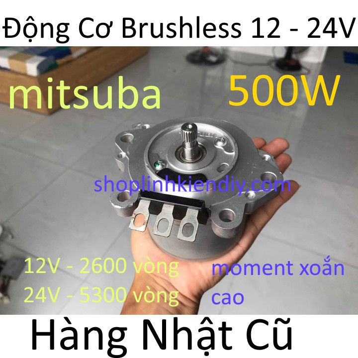 Motor không chổi than 12v 24v 500w