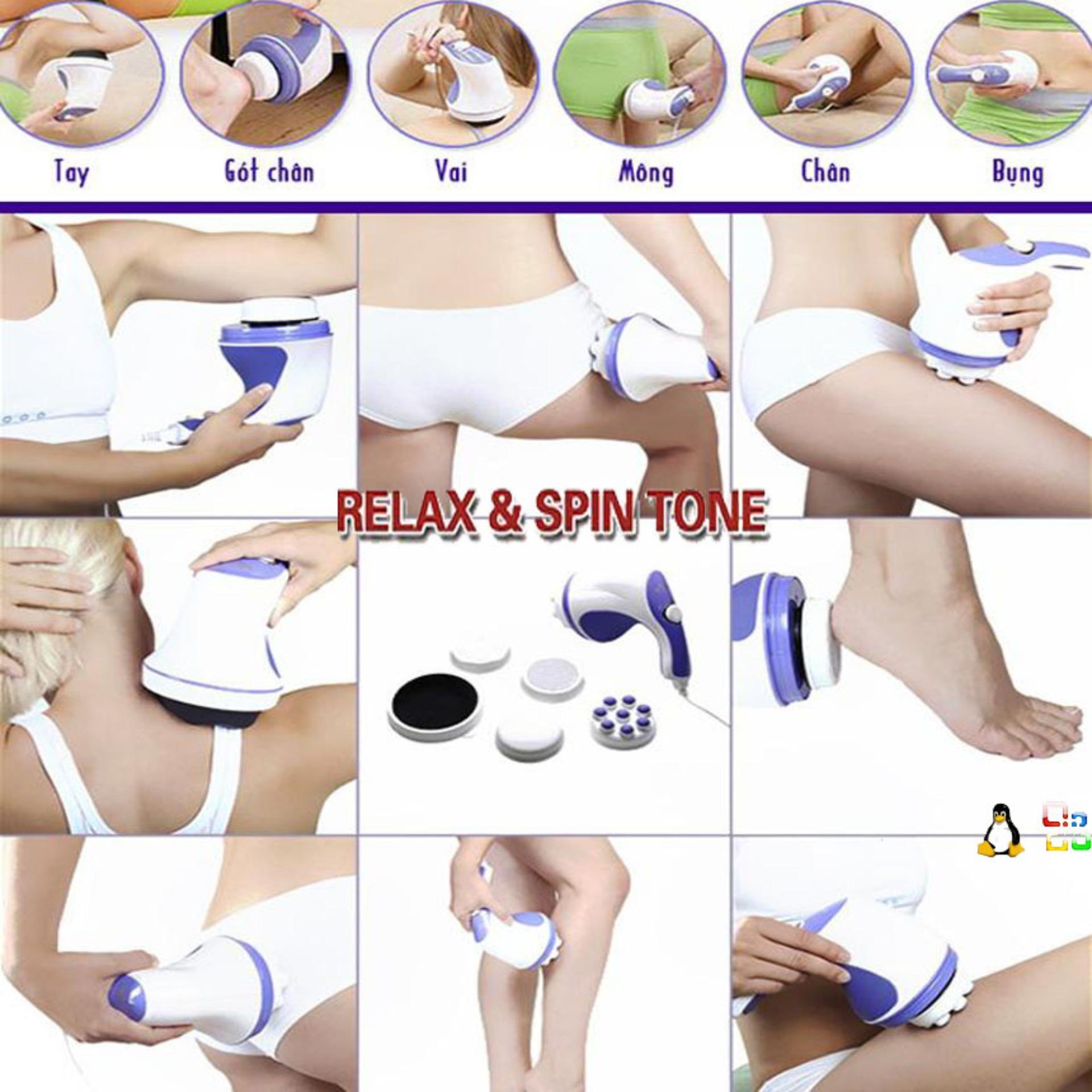 Máy mát xa cầm tay Relax and Spin Tone nhỏ gọn chất liệu cao cấp giúp lưu thông tuần hoàn khí huyết