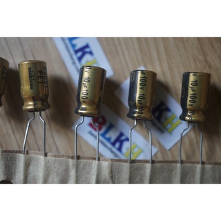 combo 3 con Tụ âm thanh 100V 10uF 85 độ 6x11 chính hãng Nichicon FW
