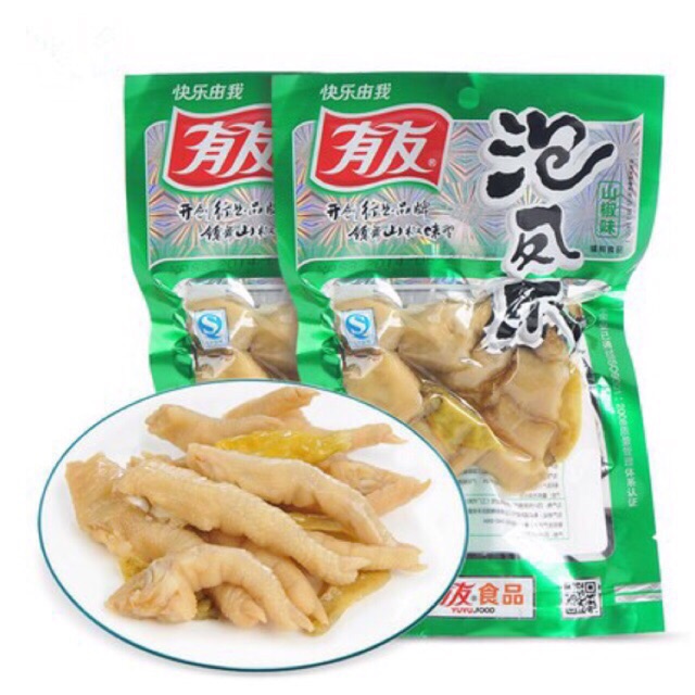 Combo 6 Gói chân gà cay YuYu 100gr: Ớt xanh, ớt khô hạt tê, muối dưa cay, mix vị | BigBuy360 - bigbuy360.vn