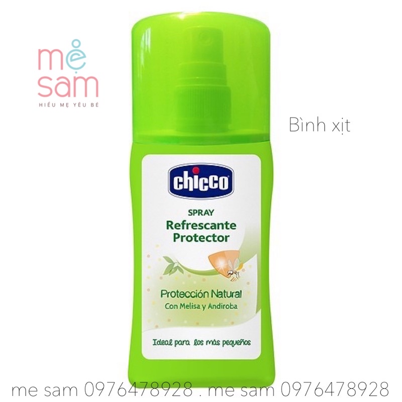 xịt lăn kem chống muỗi chicco 3 tác động 3m+