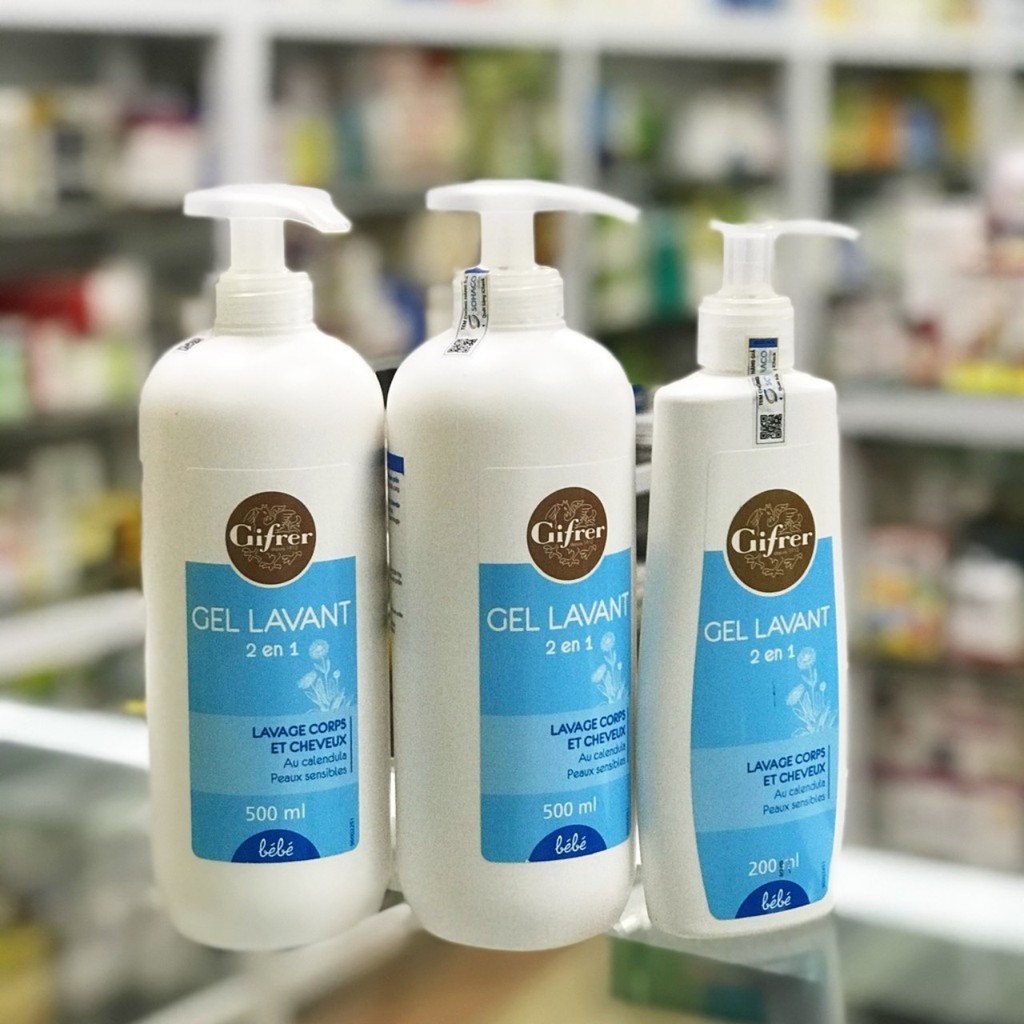 Sữa tắm gội Gel Lavant Gifrer 2 trong 1 - hàng đầu của Pháp (200ml; 500ml