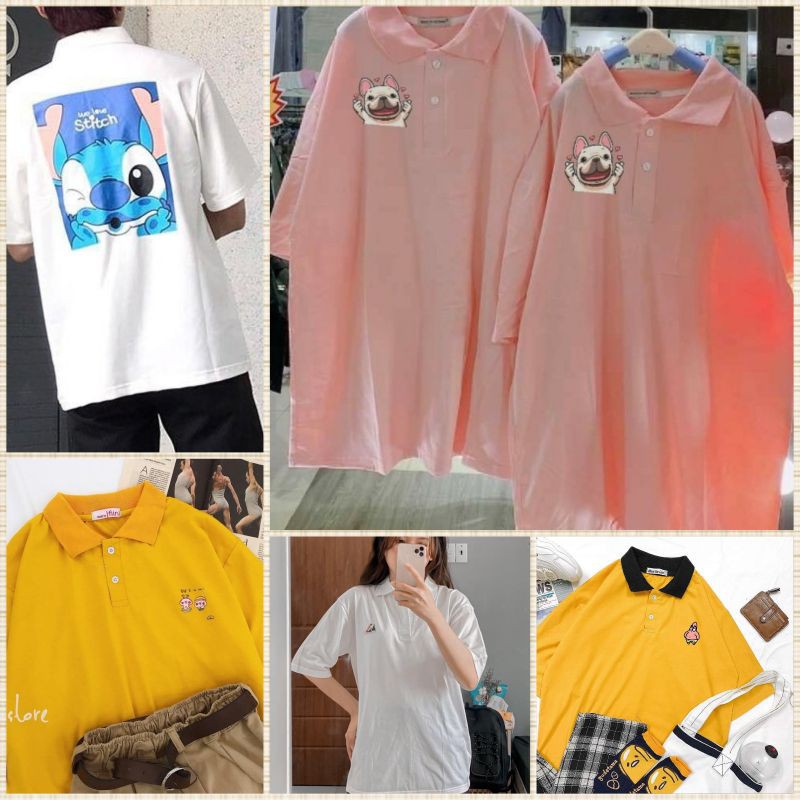 T_shirt polo cổ trụ