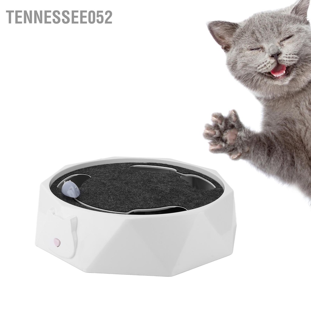 [Hàng Sẵn] Đồ chơi mèo điện có chuột chạy và tấm lót nỉ cho bài tập huấn luyện săn【Tennessee052】