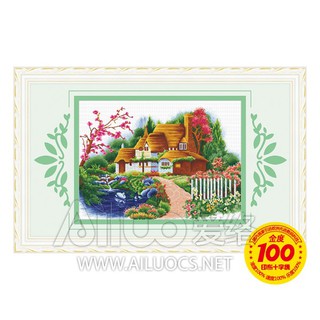Tranh thêu chữ thập ngôi nhà mơ ước < 21188 > chưa thêu