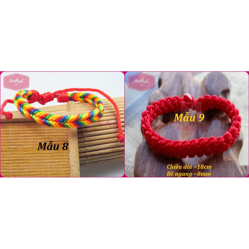 [Nhiều Kiểu] Vòng Tay Chỉ Đỏ Handmade Rút Dây An Yên May Mắn