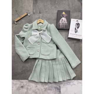 set dạ lông kèm nơ