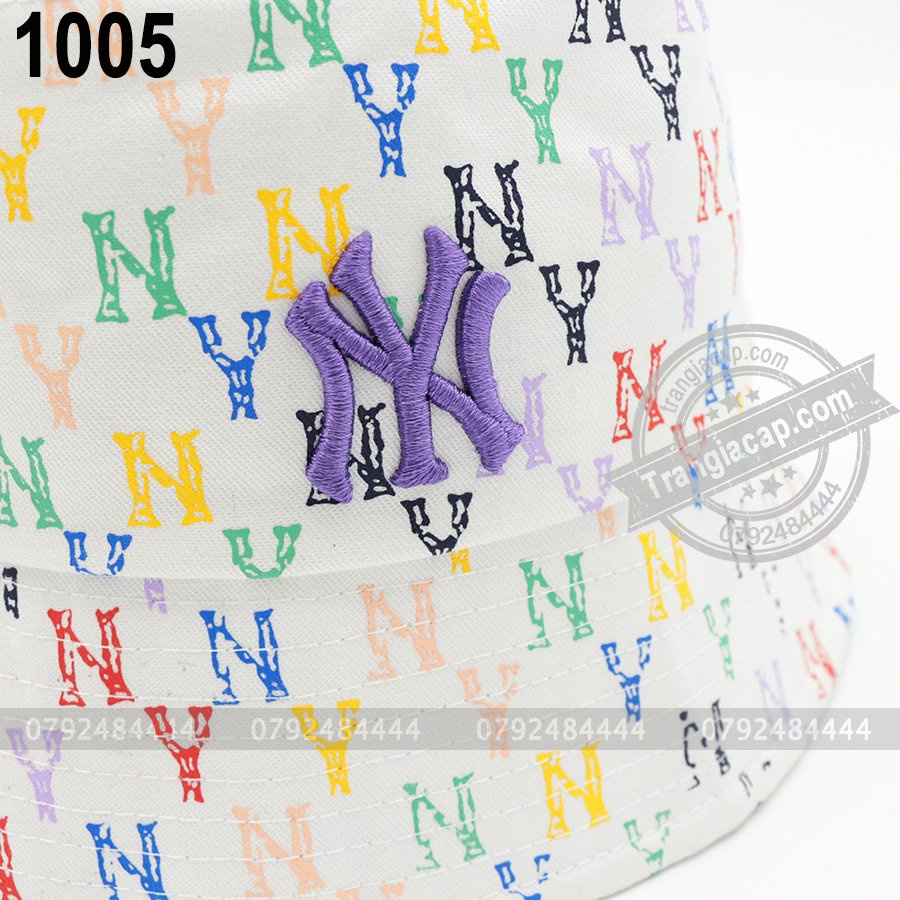 Nón bucket MLB Monogram NY sắc màu