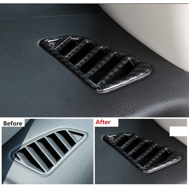 Miếng Dán Viền Máy Điều Hòa Xe Hơi Bằng Sợi Carbon Cho Nissan Navara NP300 2016-2019