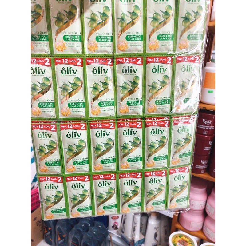 12 gói dầu gội olive dưỡng tóc chắc khoẻ